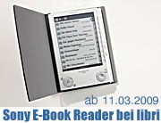 eBooks für alle: Libri.de verkauft ab 11. März 2009 den Reader PRS-505 von Sony und eine große Auswahl von Bestsellern als eBook (Foto: Libri)